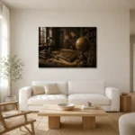 Premium Wall Art Yatay Html Edition – NM3-BRN-AN-H-004 styled in a refined neutral interior