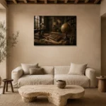 Premium Wall Art Yatay Html Edition – NM3-BRN-AN-H-004 presented in a sophisticated home setting