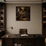 Premium Wall Art Kare Html Edition – NM3-BRN-AN-S-001 displayed in a contemporary gallery-inspired room