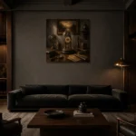Premium Wall Art Kare Html Edition – NM3-BRN-AN-S-001 shown in a warm modern interior