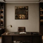 Premium Wall Art Kare Html Edition – NM3-BRN-AN-S-002 displayed in a contemporary gallery-inspired room