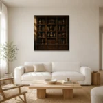 Premium Wall Art Kare Html Edition – NM3-BRN-AN-S-003 styled in a refined neutral interior