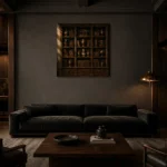 Premium Wall Art Kare Html Edition – NM3-BRN-AN-S-003 shown in a warm modern interior