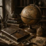 Collector Study Weathered Globe Brown Study Wall Art