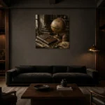 Premium Wall Art Kare Html Edition – NM3-BRN-AN-S-004 shown in a warm modern interior