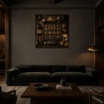 Premium Wall Art Kare Html Edition – NM3-BRN-AN-S-005 shown in a warm modern interior