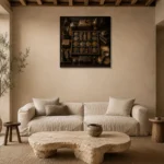 Premium Wall Art Kare Html Edition – NM3-BRN-AN-S-005 presented in a sophisticated home setting