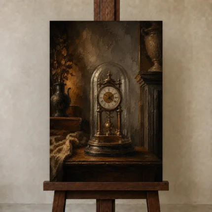 Premium Wall Art Dikey Html Edition – NM3-BRN-AN-V-001 displayed on a studio easel
