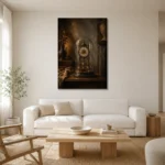 Premium Wall Art Dikey Html Edition – NM3-BRN-AN-V-001 styled in a refined neutral interior
