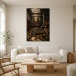 Premium Wall Art Dikey Html Edition – NM3-BRN-AN-V-002 styled in a refined neutral interior