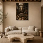 Premium Wall Art Dikey Html Edition – NM3-BRN-AN-V-002 presented in a sophisticated home setting