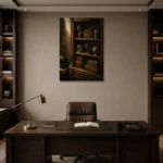 Premium Wall Art Dikey Html Edition – NM3-BRN-AN-V-003 displayed in a contemporary gallery-inspired room