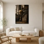 Premium Wall Art Dikey Html Edition – NM3-BRN-AN-V-004 styled in a refined neutral interior