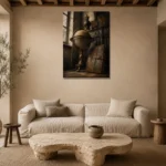 Premium Wall Art Dikey Html Edition – NM3-BRN-AN-V-004 presented in a sophisticated home setting