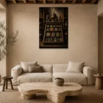 Premium Wall Art Dikey Html Edition – NM3-BRN-AN-V-005 presented in a sophisticated home setting