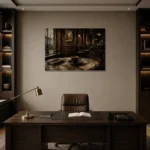 Premium Wall Art Yatay Html Edition – NM3-BRN-EP-H-001 displayed in a contemporary gallery-inspired room