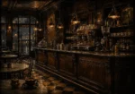 Espresso Salon Vintage Coffee Machine Brown Dining Room Wall Art