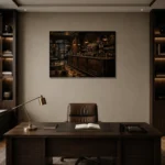 Premium Wall Art Yatay Html Edition – NM3-BRN-EP-H-002 displayed in a contemporary gallery-inspired room