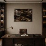 Premium Wall Art Yatay Html Edition – NM3-BRN-EP-H-003 displayed in a contemporary gallery-inspired room