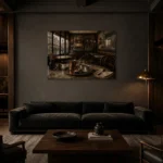 Premium Wall Art Yatay Html Edition – NM3-BRN-EP-H-003 shown in a warm modern interior