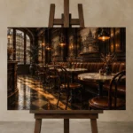 Premium Wall Art Yatay Html Edition – NM3-BRN-EP-H-004 displayed on a studio easel