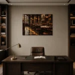 Premium Wall Art Yatay Html Edition – NM3-BRN-EP-H-004 displayed in a contemporary gallery-inspired room