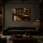 Premium Wall Art Yatay Html Edition – NM3-BRN-EP-H-004 shown in a warm modern interior