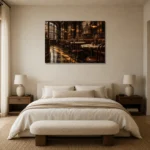 Premium Wall Art Yatay Html Edition – NM3-BRN-EP-H-004 showcased in an elegant minimalist interior