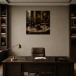 Premium Wall Art Kare Html Edition – NM3-BRN-EP-S-001 displayed in a contemporary gallery-inspired room