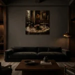 Premium Wall Art Kare Html Edition – NM3-BRN-EP-S-001 shown in a warm modern interior