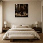 Premium Wall Art Kare Html Edition – NM3-BRN-EP-S-001 showcased in an elegant minimalist interior