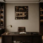 Premium Wall Art Kare Html Edition – NM3-BRN-EP-S-002 displayed in a contemporary gallery-inspired room