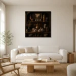 Premium Wall Art Kare Html Edition – NM3-BRN-EP-S-003 styled in a refined neutral interior