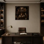 Premium Wall Art Kare Html Edition – NM3-BRN-EP-S-003 displayed in a contemporary gallery-inspired room
