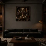 Premium Wall Art Kare Html Edition – NM3-BRN-EP-S-003 shown in a warm modern interior