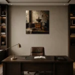 Premium Wall Art Kare Html Edition – NM3-BRN-EP-S-005 displayed in a contemporary gallery-inspired room
