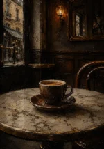 Espresso Sentinel Single Espresso Cup Brown Kitchen Wall Art