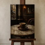 Premium Wall Art Dikey Html Edition – NM3-BRN-EP-V-001 displayed on a studio easel