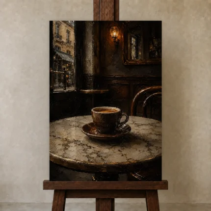 Premium Wall Art Dikey Html Edition – NM3-BRN-EP-V-001 displayed on a studio easel
