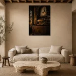 Premium Wall Art Dikey Html Edition – NM3-BRN-EP-V-002 presented in a sophisticated home setting