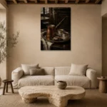 Premium Wall Art Dikey Html Edition – NM3-BRN-EP-V-003 presented in a sophisticated home setting