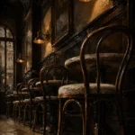 Espresso Portrait Row Of Café Chairs Brown Breakfast Nook Wall Art