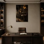 Premium Wall Art Dikey Html Edition – NM3-BRN-EP-V-004 displayed in a contemporary gallery-inspired room