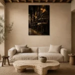Premium Wall Art Dikey Html Edition – NM3-BRN-EP-V-004 presented in a sophisticated home setting