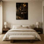 Premium Wall Art Dikey Html Edition – NM3-BRN-EP-V-004 showcased in an elegant minimalist interior