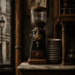 Espresso Ascent Coffee Grinder Brown Kitchen Wall Art