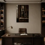 Premium Wall Art Dikey Html Edition – NM3-BRN-EP-V-005 displayed in a contemporary gallery-inspired room