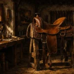 Leather Procession Handcrafted Saddle Brown Home Office Wall Art
