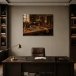 Premium Wall Art Yatay Html Edition – NM3-BRN-LC-H-002 displayed in a contemporary gallery-inspired room