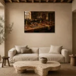 Premium Wall Art Yatay Html Edition – NM3-BRN-LC-H-002 presented in a sophisticated home setting